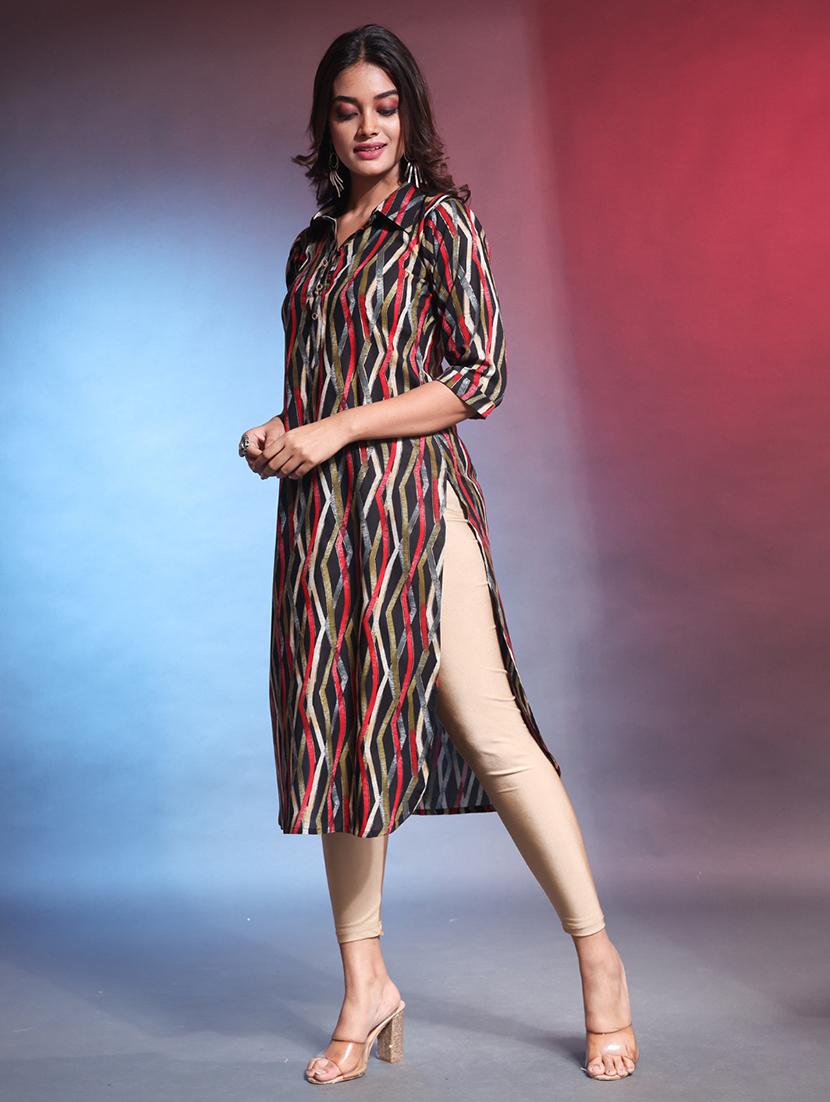 women printed straight kurta - 21081760 - Standard Image - 1