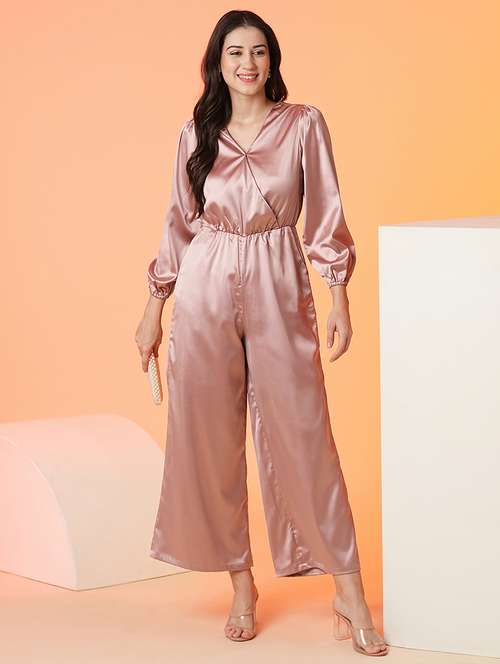 women solid color full leg jumpsuit - 21081832 -  Standard Image - 0