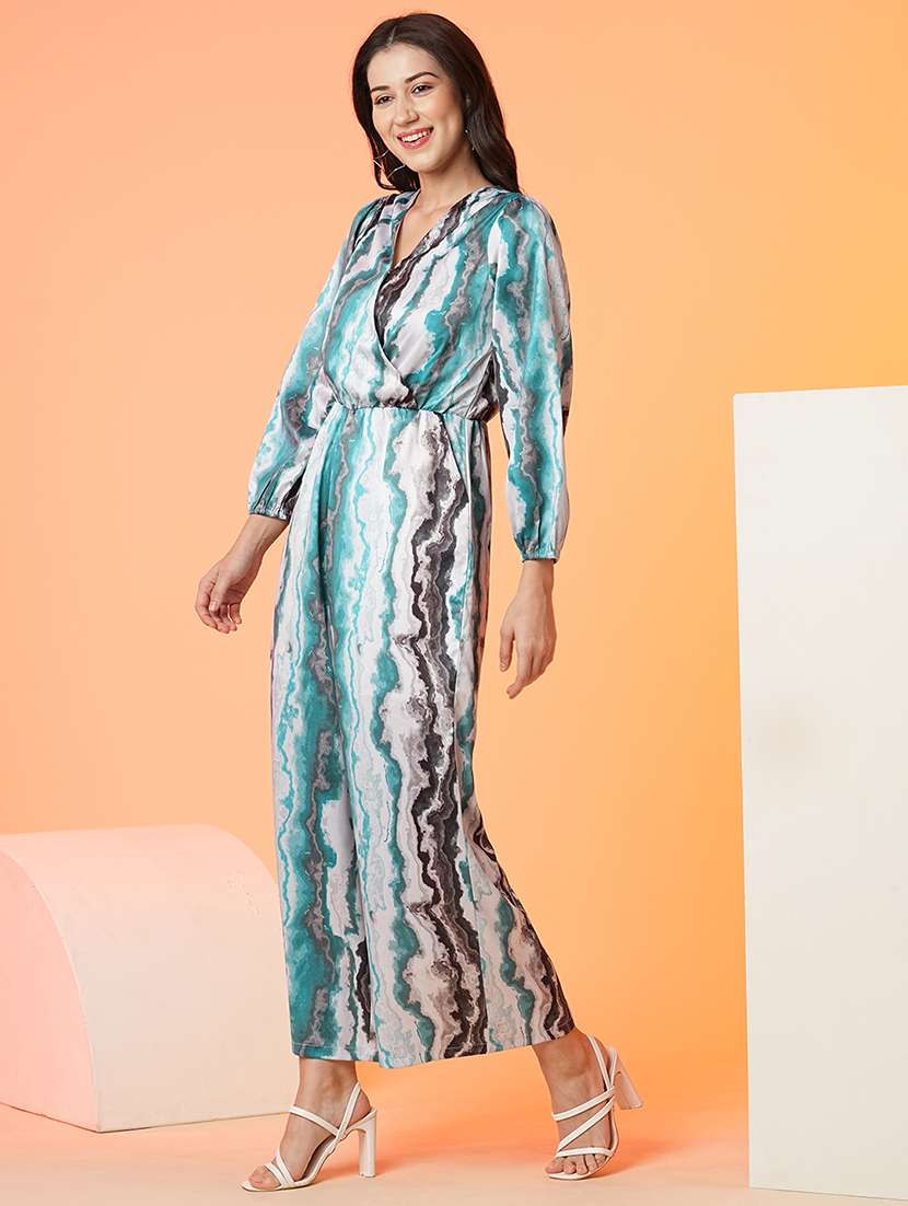 women abstract printed full leg jumpsuit - 21081837 -  Standard Image - 1