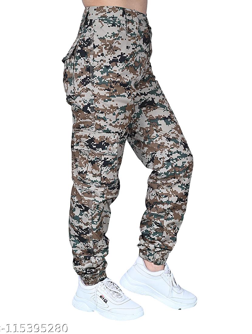 men mid-rise camouflage casual trouser - 21081958 - Standard Image - 1