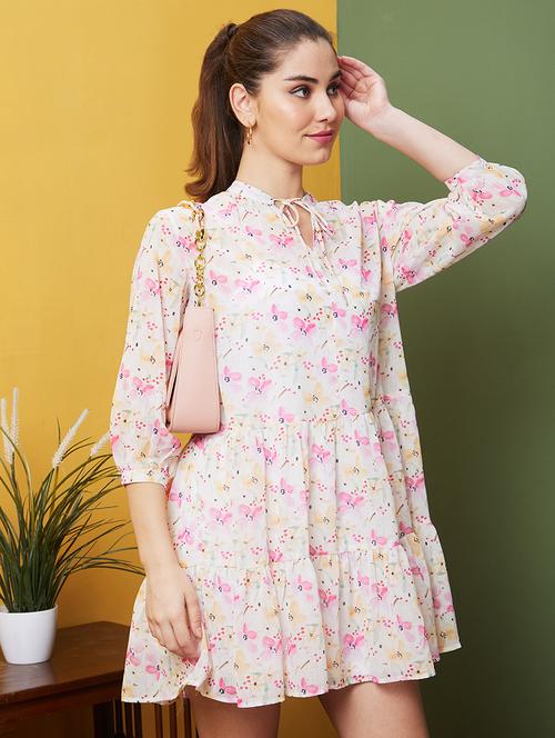 women floral printed a-line dress - 21082060 - Standard Image - 0