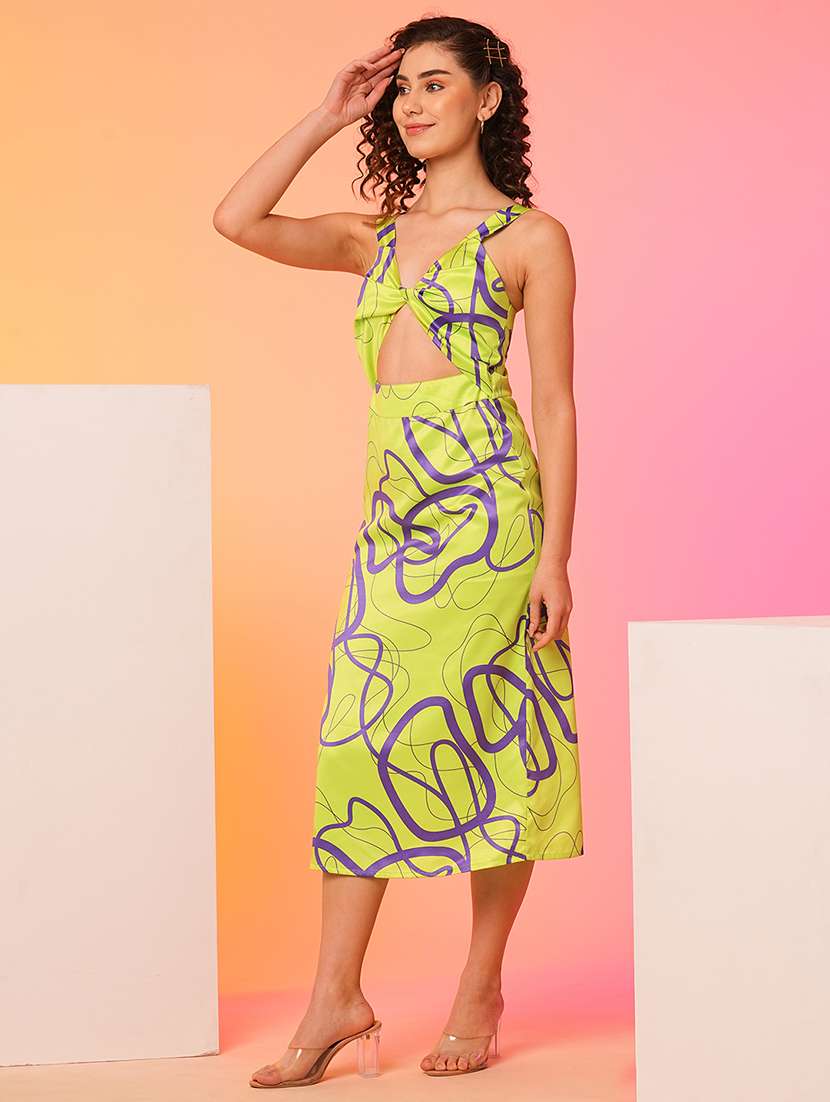 green polyester bodycon dress - 21082084 -  Standard Image - 1