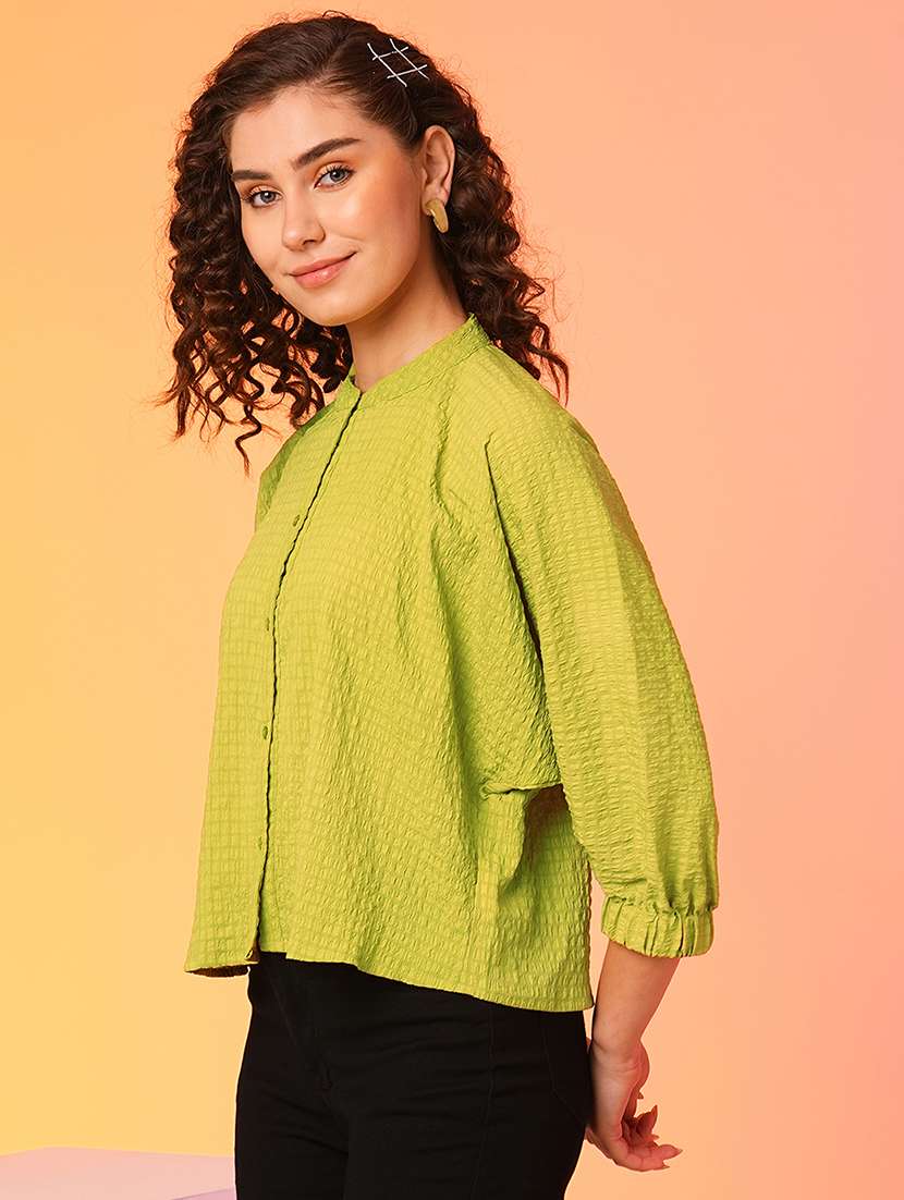 lime polyester regular top - 21082098 -  Standard Image - 1