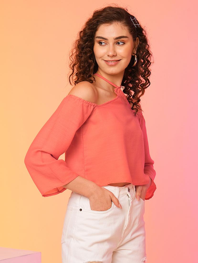 women halter neck regular top - 21082107 -  Standard Image - 1