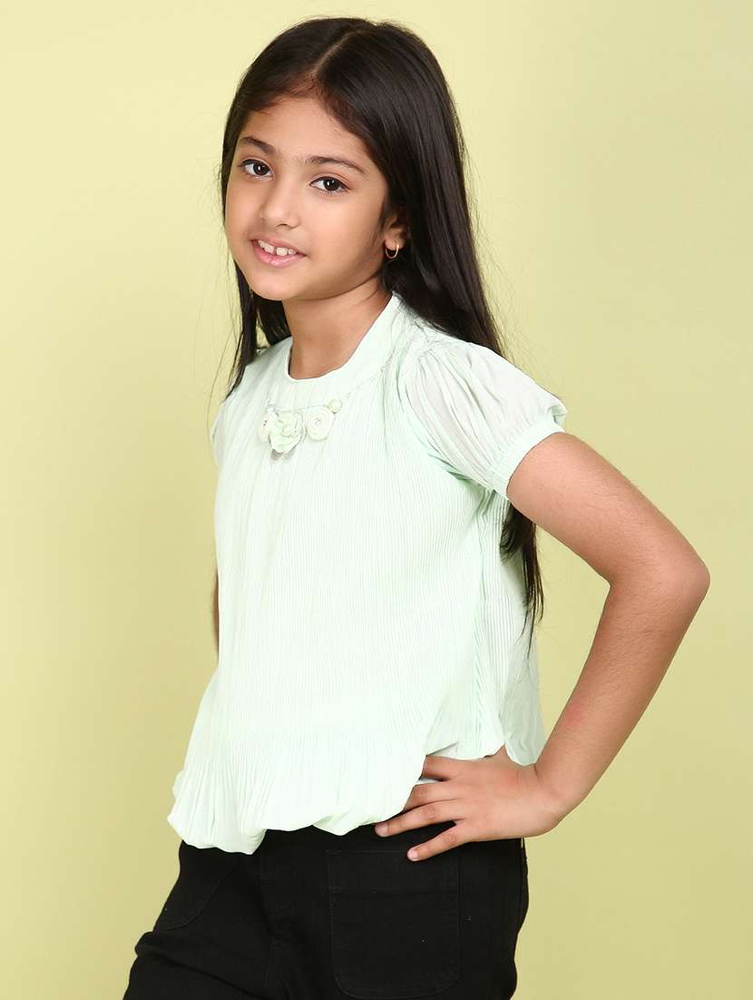 green cotton top - 21082406 -  Standard Image - 1