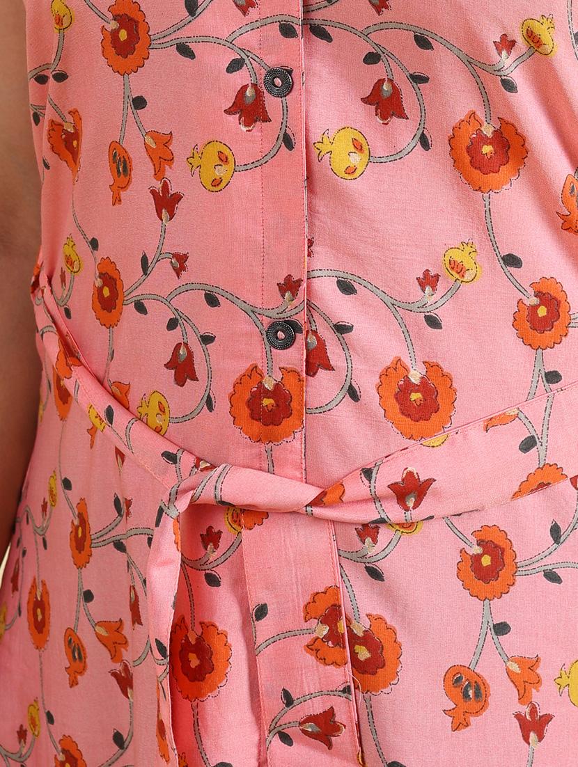 pink silk blend a-line dress - 21083023 - Standard Image - 6