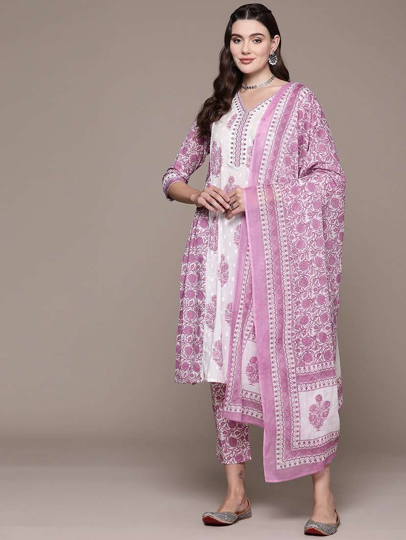 women white v neck floral printed suit set