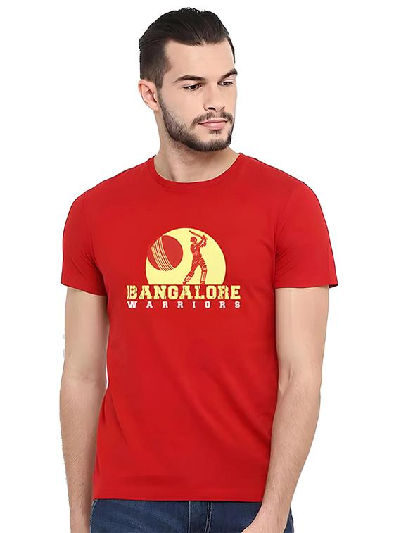 men round neck chest print t-shirt - 21092392 -  Zoom Image - 0