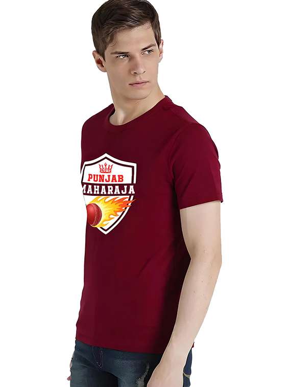 men round neck chest print t-shirt - 21092399 -  Standard Image - 1