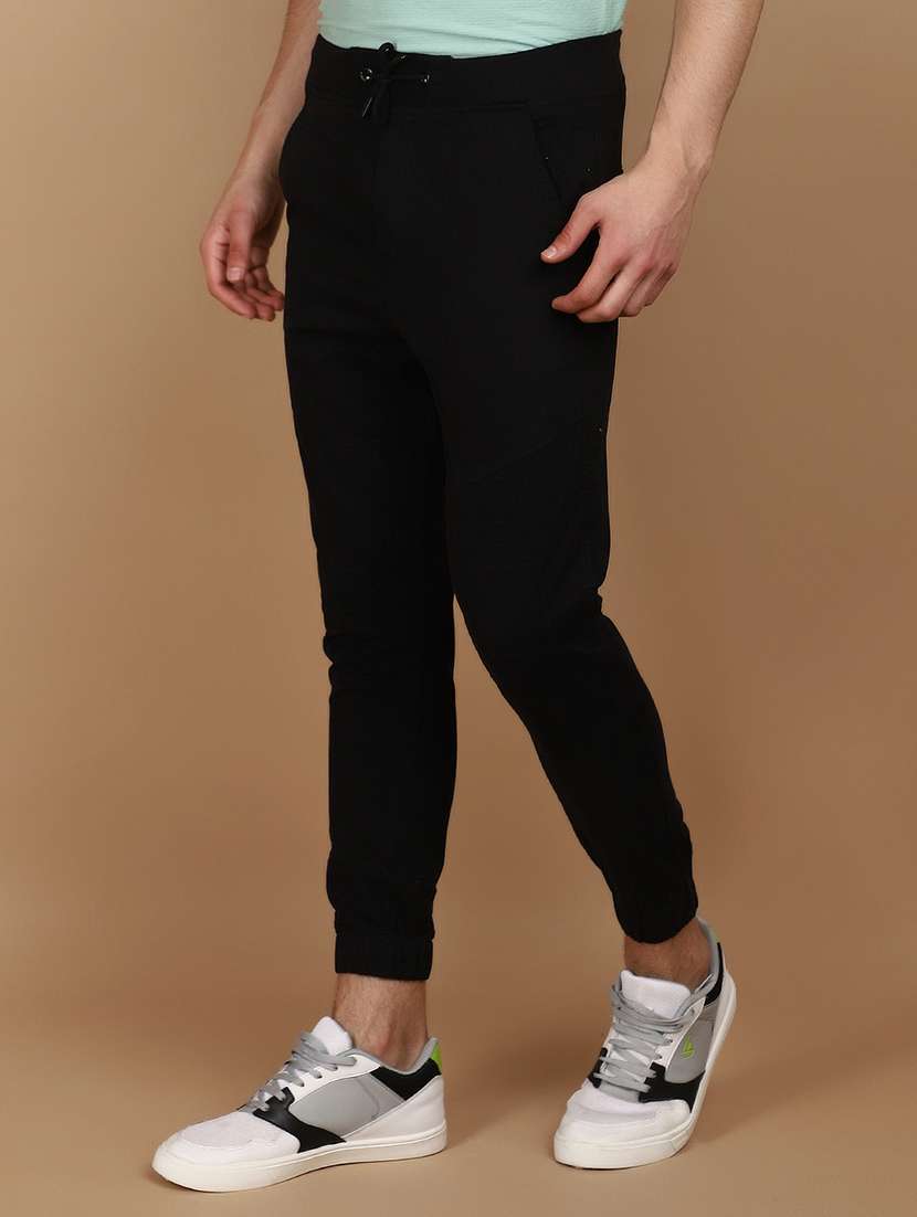 men solid mid rise jogger - 21092589 -  Standard Image - 1