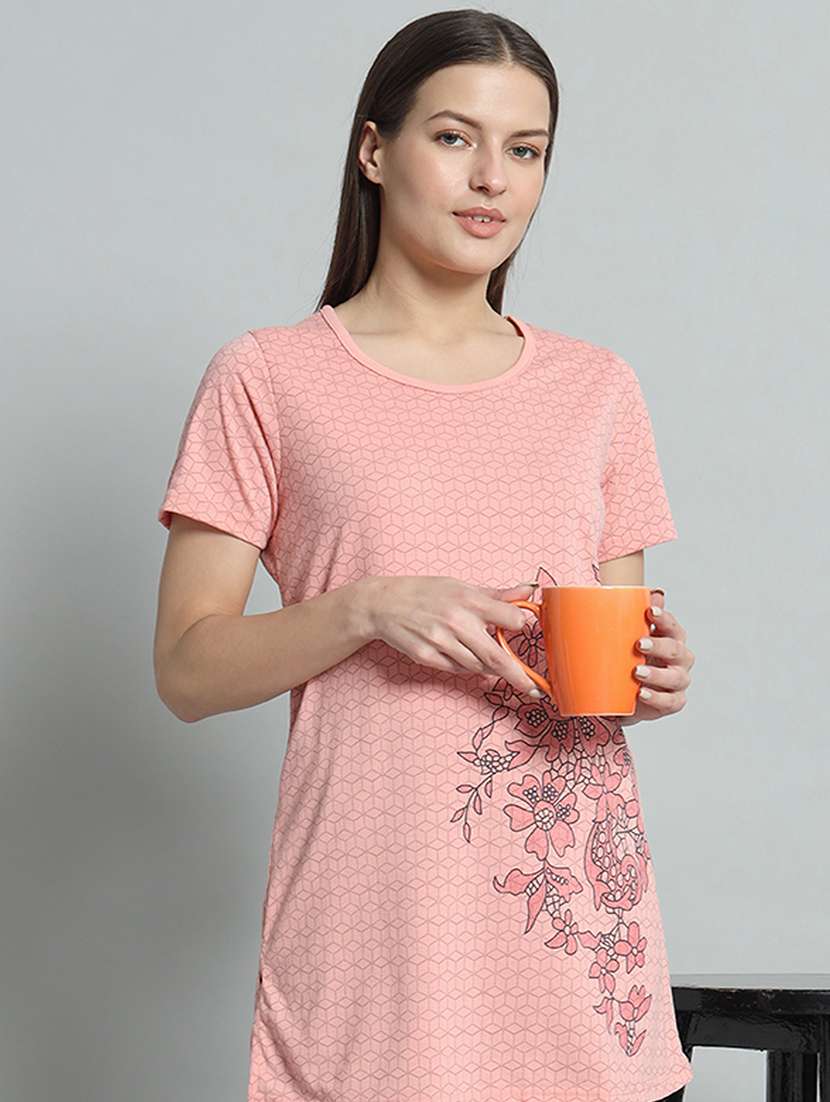 women round neck printed tee - 21093645 -  Standard Image - 1