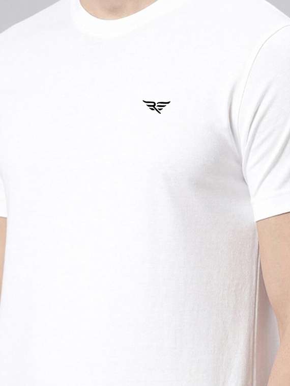 white cotton plain tshirt - 21093694 -  Standard Image - 4