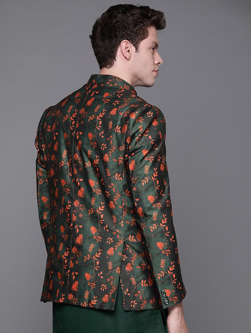 men printed bandhgalas blazer - 21093934 - Standard Image - 1