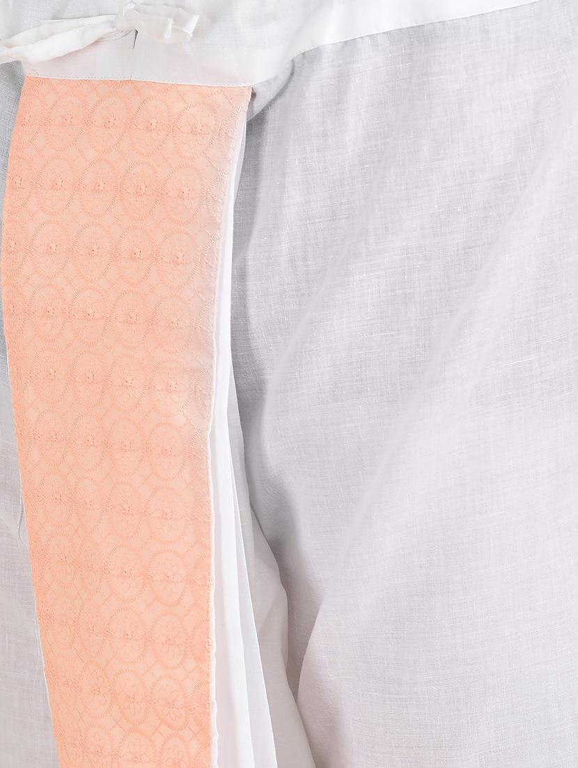 men solid with work mid rise dhoti - 21093962 - Standard Image - 4