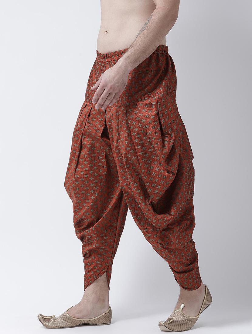 men mid rise printed dhoti - 21093974 - Standard Image - 1