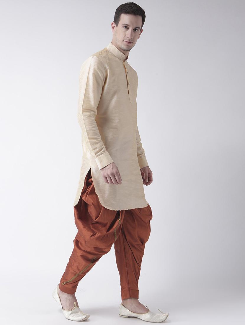 men long sleeve dhoti kurta set - 21093999 - Standard Image - 1