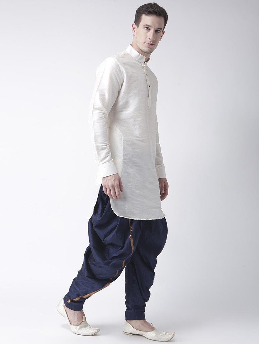 men long sleeve dhoti kurta set - 21094005 - Standard Image - 1