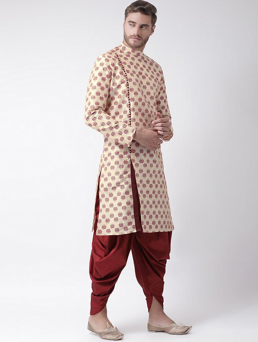 men kurta with dhoti ethnic wear set - 21096738 -  Standard Image - 1