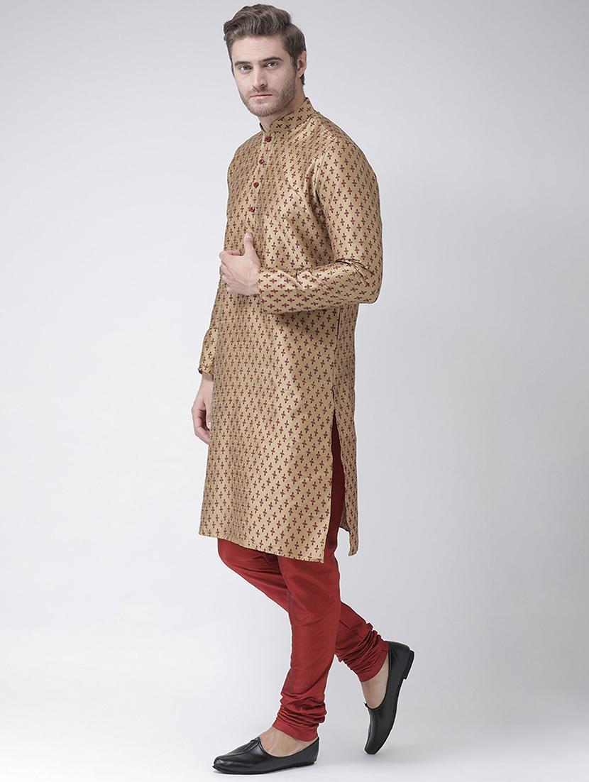 men kurta with churidar ethnic wear set - 21096772 - Standard Image - 1