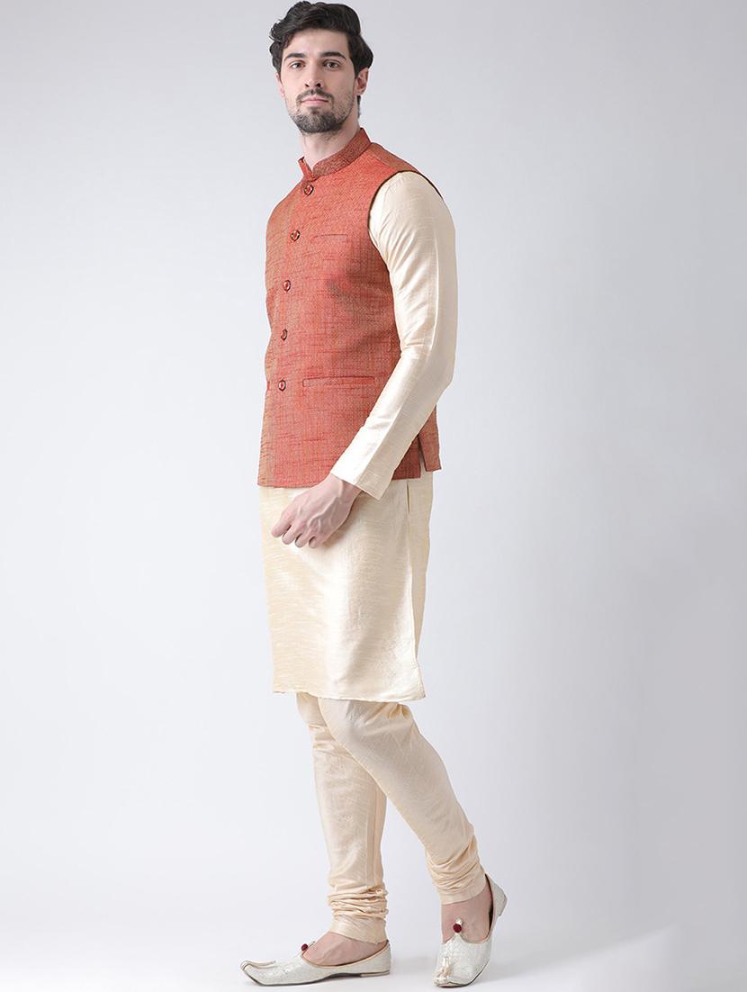 men kurta with churidar ethnic wear set - 21097298 - Standard Image - 1