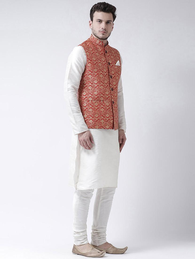 men kurta with churidar ethnic wear set - 21097441 -  Standard Image - 1