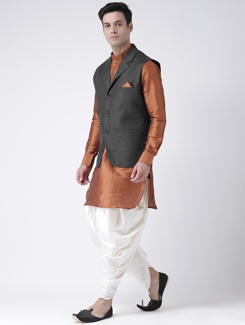 men dhoti kurta ethnic wear set - 21097641 - Standard Image - 1