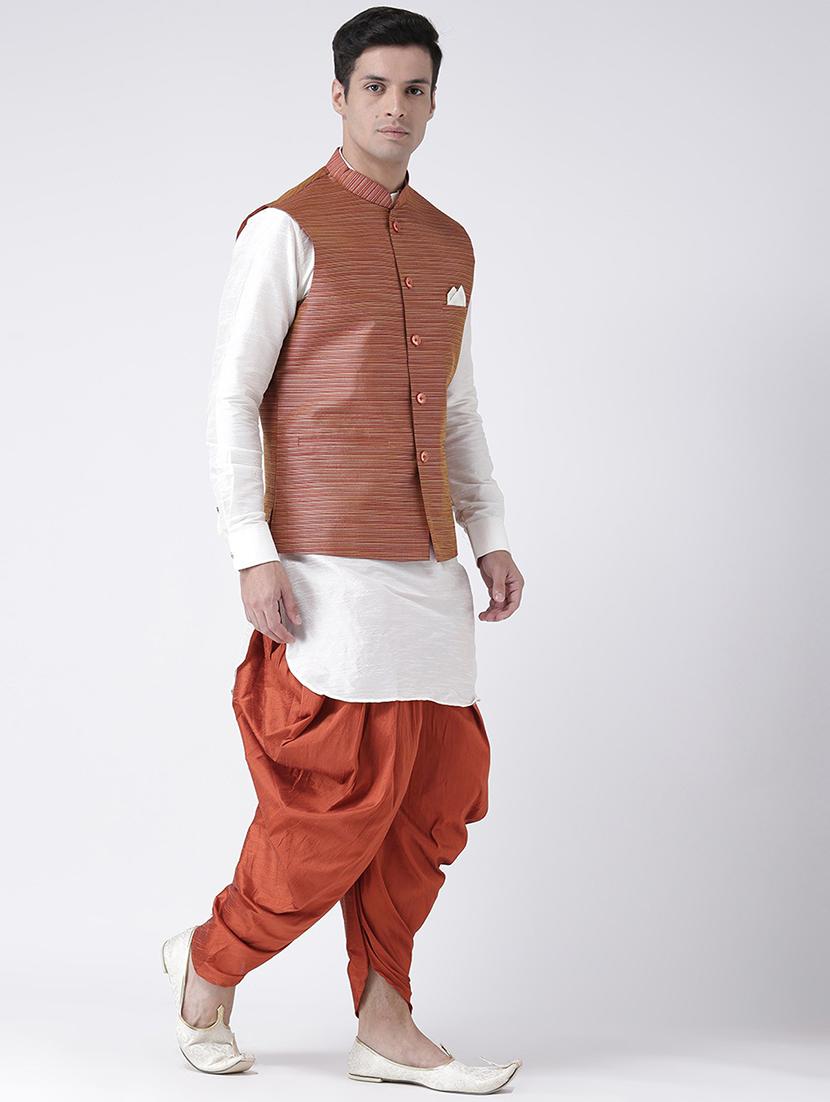 men mandarin neck kurta bottom with jacket - 21097664 - Standard Image - 1