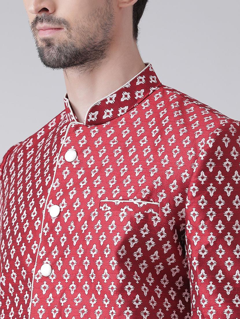 men self design sherwani ethnic wear set - 21098395 - Standard Image - 4
