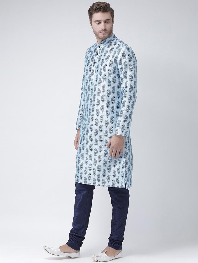 men printed regular long kurta - 21098574 - Standard Image - 1