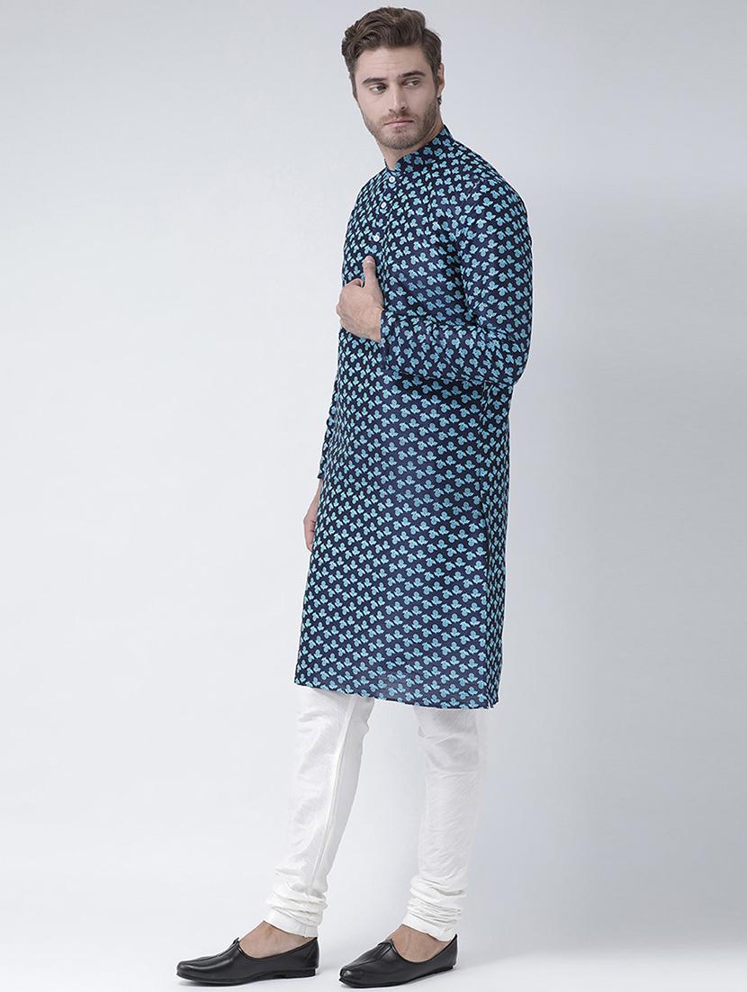men printed regular long kurta - 21098581 - Standard Image - 1