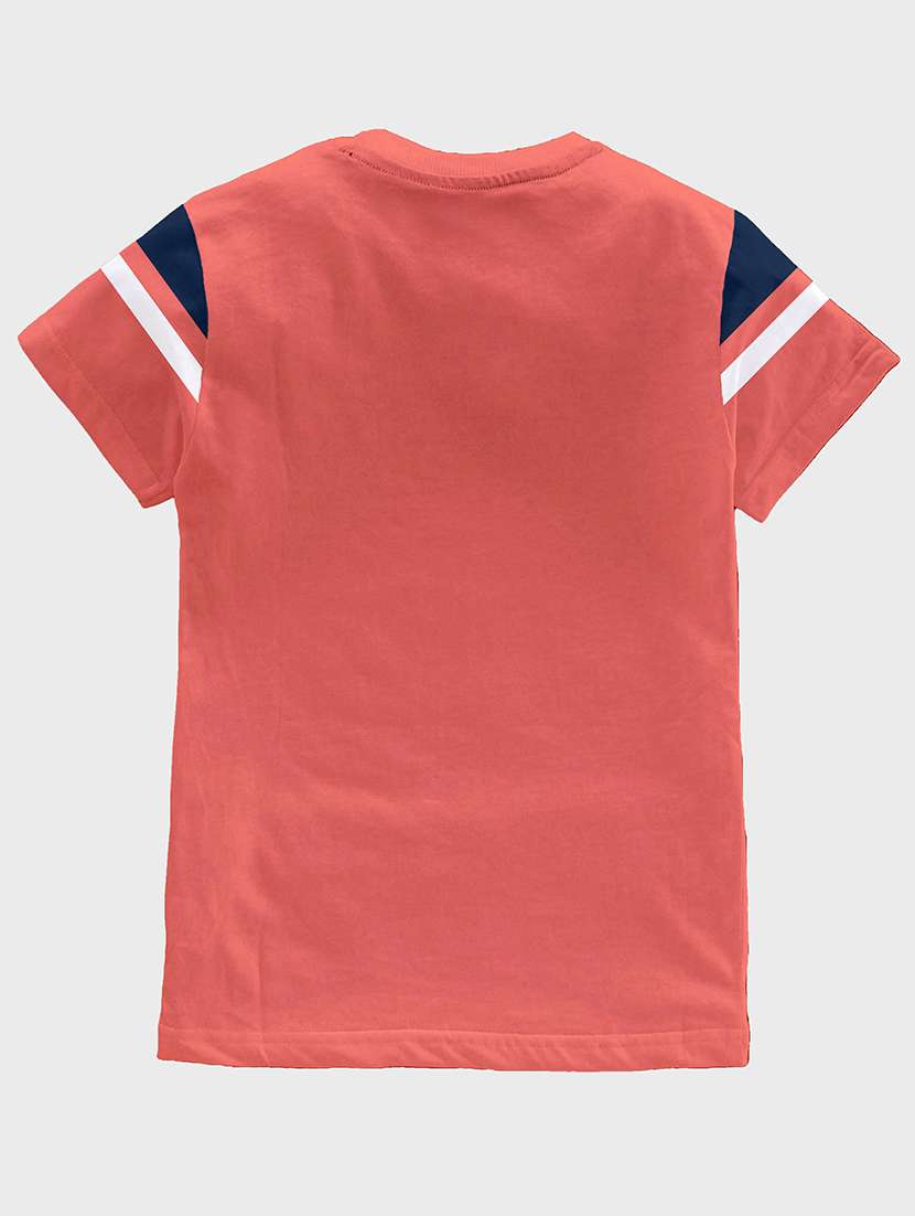 pink front printed casual t-shirt - 21098915 - Standard Image - 1
