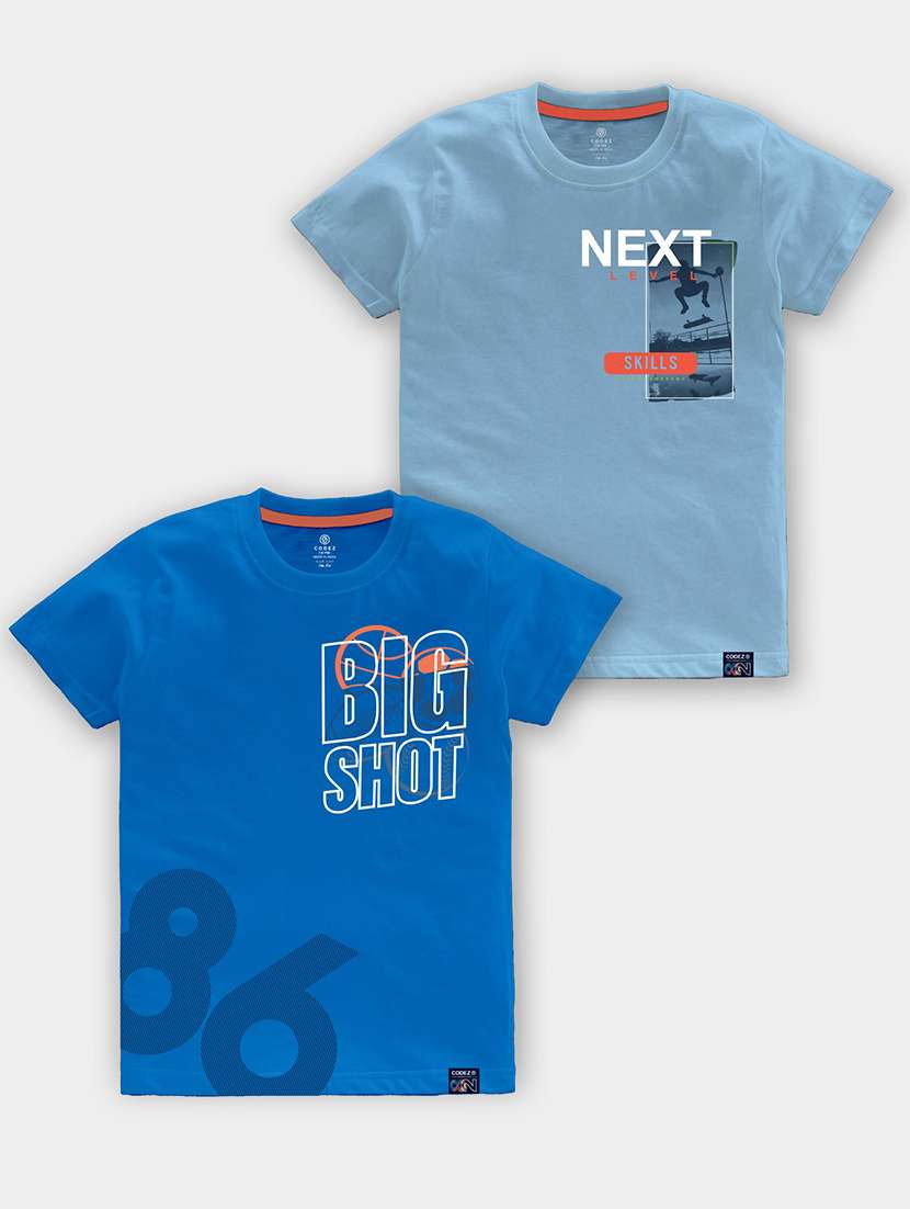 pack of 2 multi coloured printed t-shirt