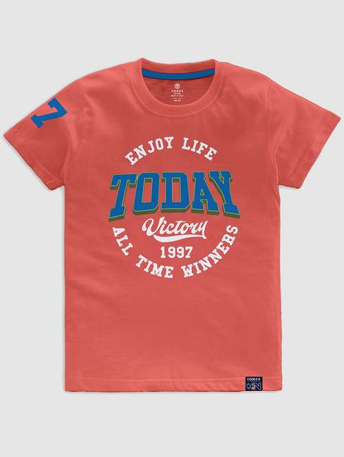 boys round neck graphic regular t-shirt - 21099064 -  Standard Image - 0