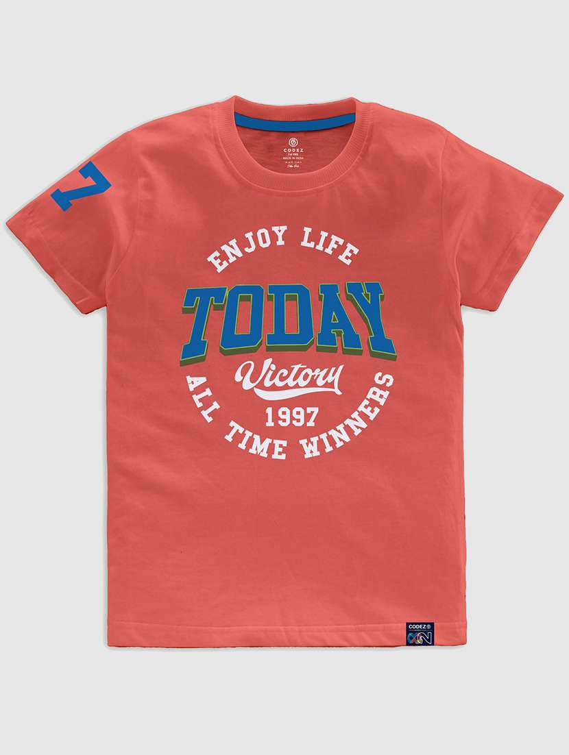 boys round neck graphic regular t-shirt