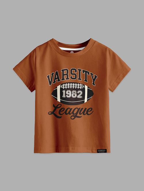 brown front printed t-shirt - 21099160 - Standard Image - 0