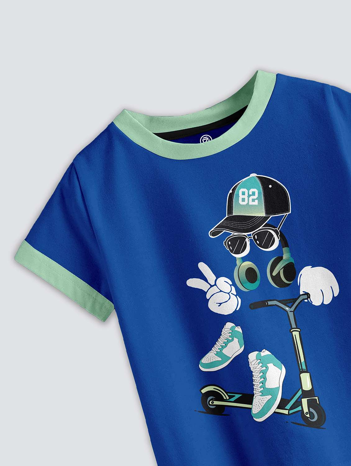 boys round neck printed set of 2 regular t-shirt - 21099218 -  Standard Image - 4