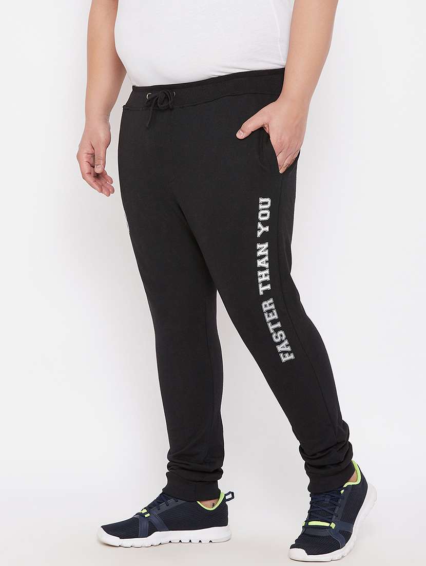 men black placement print mid rise jogger - 21099508 -  Standard Image - 1
