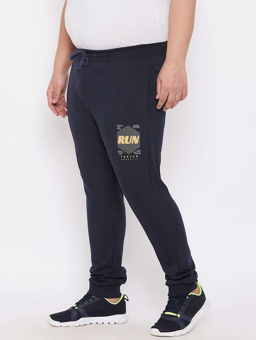 men placement print mid rise full length jogger - 21099524 -  Standard Image - 1