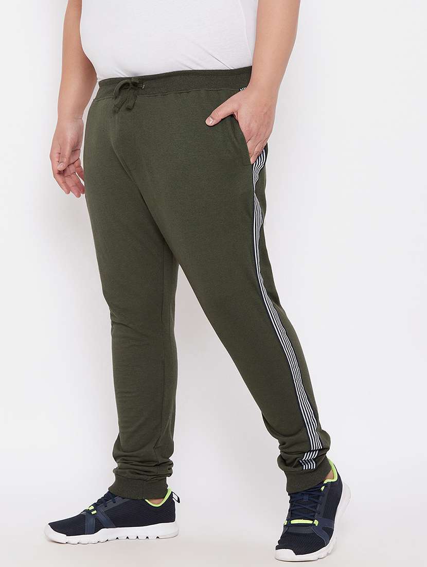 olive cotton blend joggers track pant - 21099530 -  Standard Image - 1