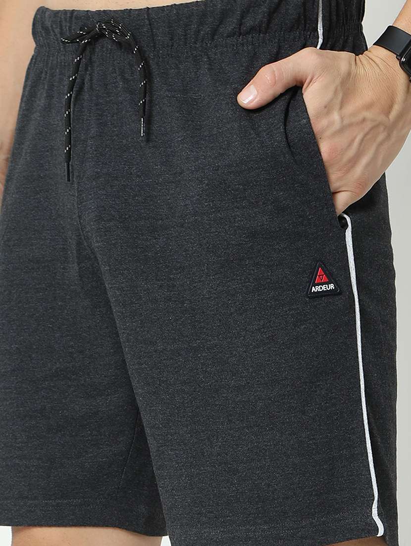 charcoal cotton blend  short - 21099536 -  Standard Image - 4