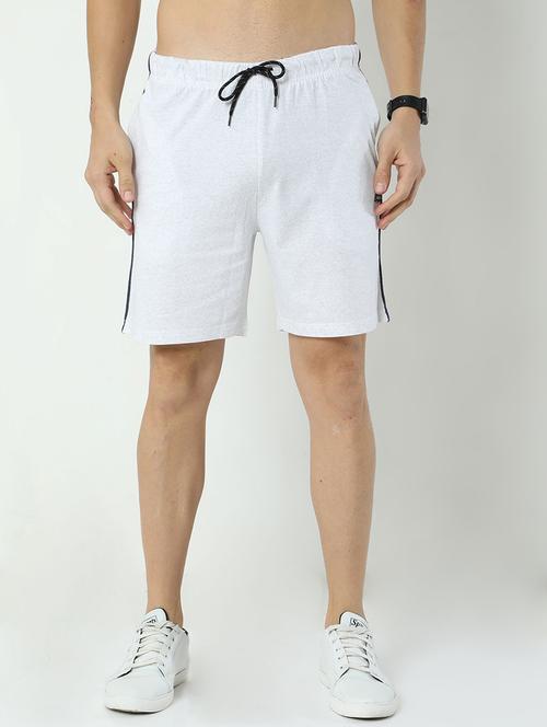 white cotton blend short - 21099538 - Standard Image - 0