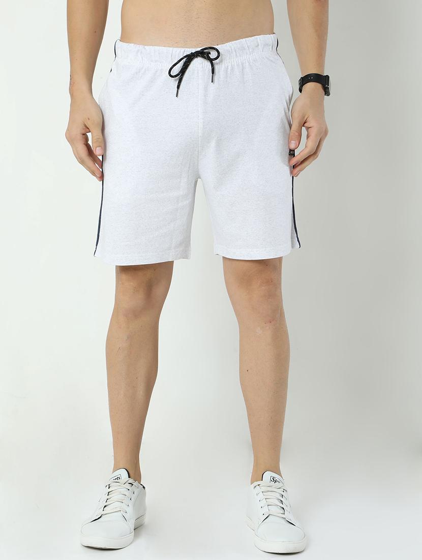 white cotton blend short - 21099538 - Zoom Image - 0