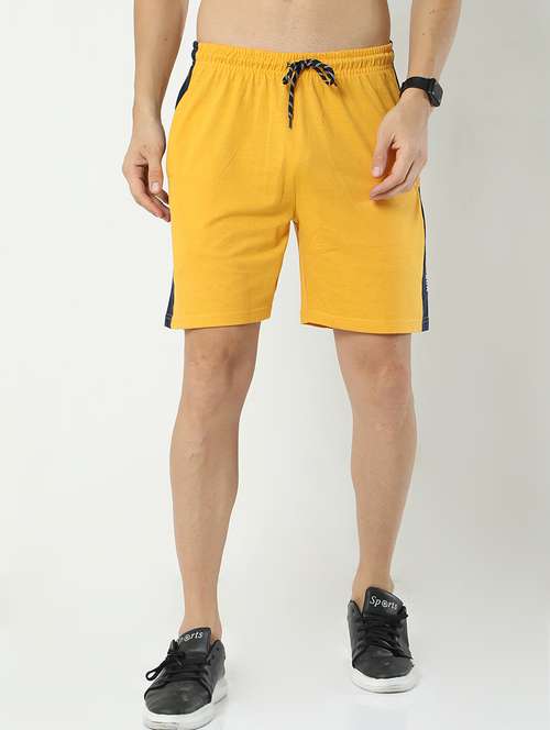 yellow cotton blend  short - 21099545 -  Standard Image - 0