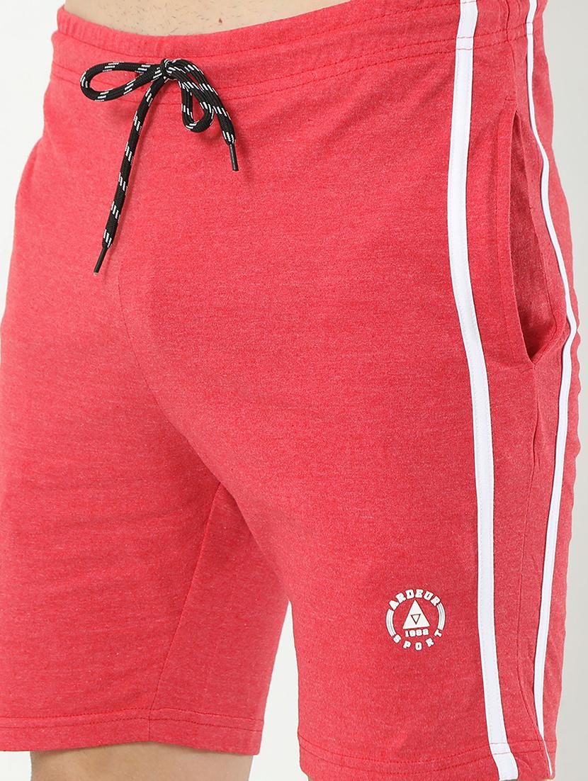 red cotton blend short - 21099549 - Standard Image - 4