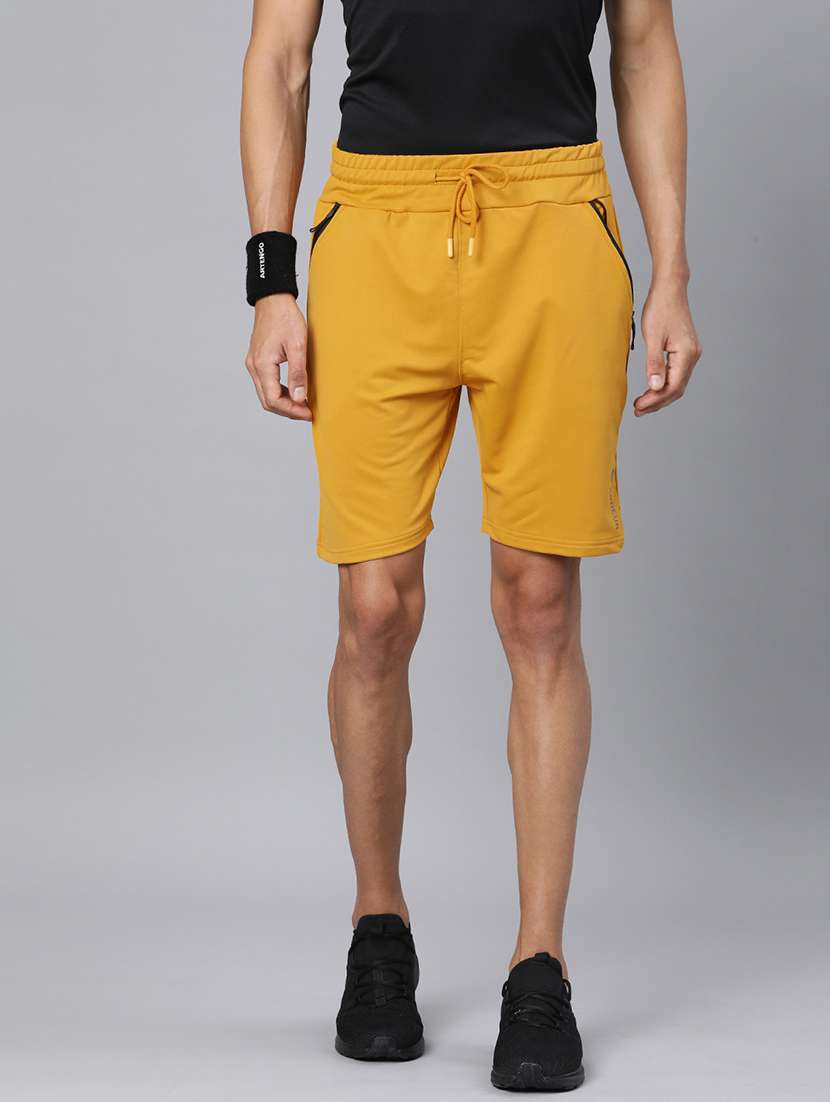 yellow cotton blend short - 21099558 -  Standard Image - 1