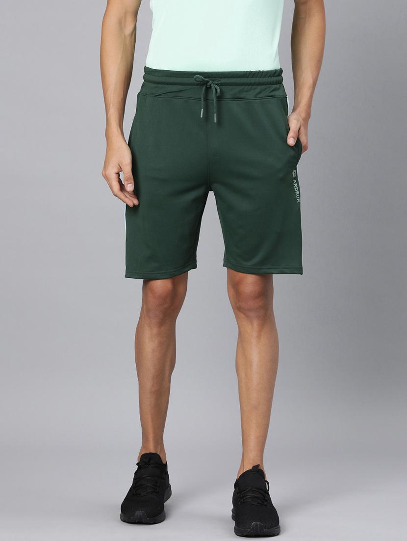 green cotton blend short - 21099561 - Standard Image - 1