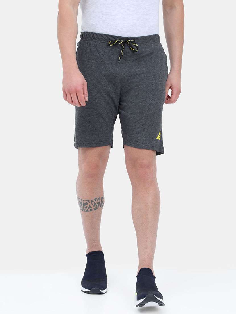 charcoal cotton blend short
