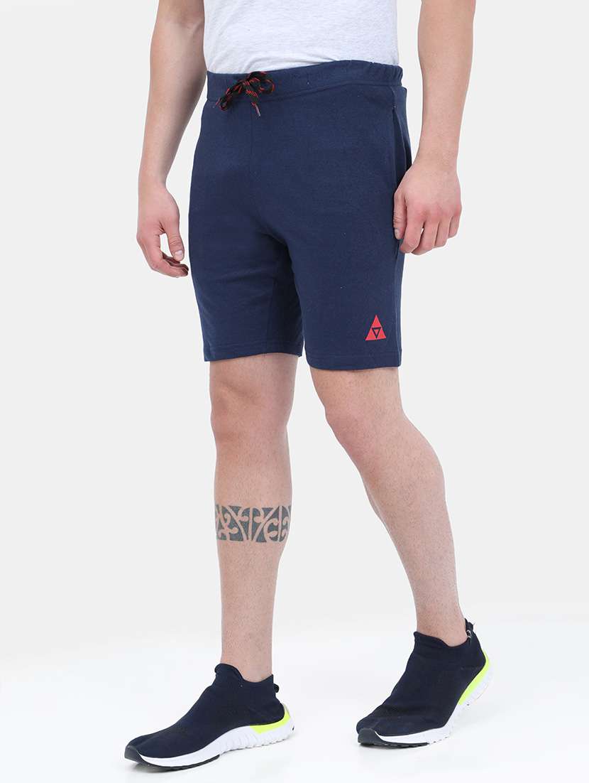 navy blue cotton blend  short - 21099566 -  Standard Image - 1