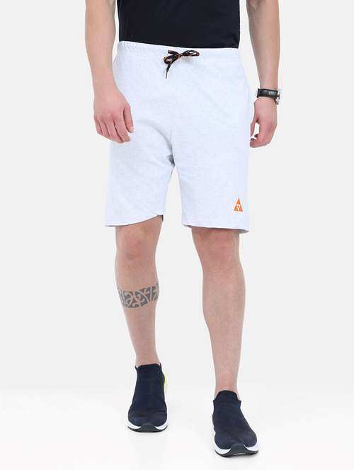 white cotton blend  short - 21099568 -  Standard Image - 0