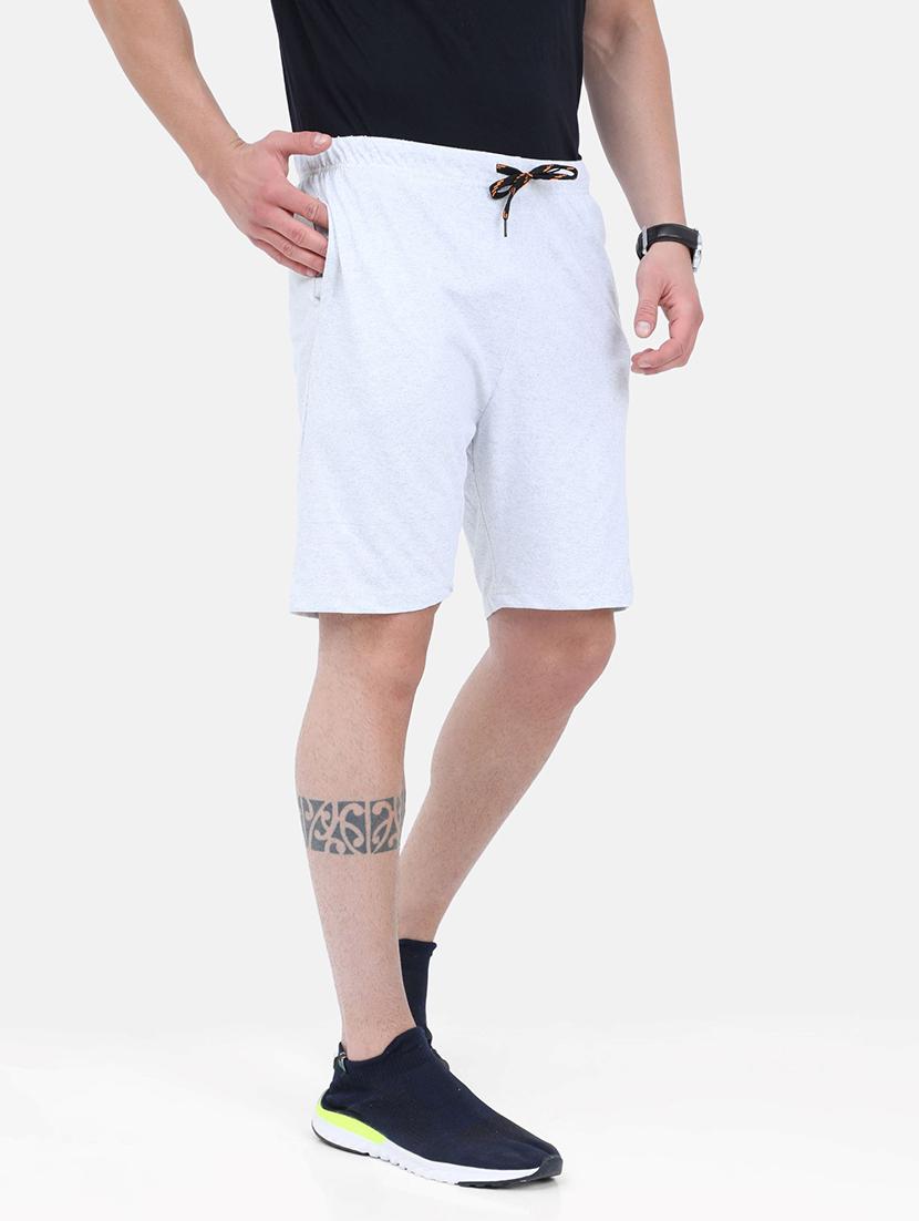 white cotton blend  short - 21099568 -  Standard Image - 1